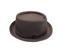 pvucpot Summer Breathable Mesh Pork Pie Hat for Men Women, Lightweight Foldable Short Brim Fedora Trilby Bowler Cap, Packable UV Sun Protection Jazz Hats for Beach Outdoor Travel