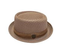 pvucpot Summer Breathable Mesh Pork Pie Hat for Men Women, Lightweight Foldable Short Brim Fedora Trilby Bowler Cap, Packable UV Sun Protection Jazz Hats for Beach Outdoor Travel