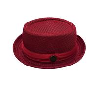 pvucpot Summer Breathable Mesh Pork Pie Hat for Men Women, Lightweight Foldable Short Brim Fedora Trilby Bowler Cap, Packable UV Sun Protection Jazz Hats for Beach Outdoor Travel