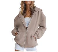 pvucpot Sweats à Capuche Zippé Femmes Imprimé Sweat-Shirt Molletonnés Décontractés À Manches Longues Pulls Hauts De Sport Lâche Tenues d'automne d'hiver Y2k Vêtements avec Poches
