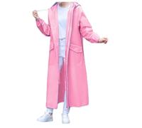pvucpot Veste de Pluie Imperméable pour Femmes avec Capuche, Manteau de Pluie Léger et Long, Coupe-vent et Trench