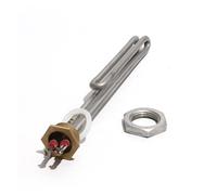 PVUVT Tube de rehausseur d'élément chauffant électrique en acier inoxydable, for chaudière à eau 1 "/DN25/32mm, AC110V/220V/380V,1/2/3/4/6KW(Type B-220V-6KW 320mmL)