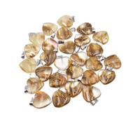 PVUVTNAHW Assortiment de pendentifs en pierre naturelle, 20mm, en forme de cœur, en Agate rayée, breloques for la fabrication de bijoux, 50 pièces(Watermelon rind)