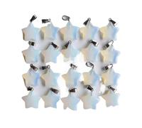 PVUVTNAHW Assortiment de pendentifs en pierre naturelle rayée, Agate étoile, breloques for la fabrication de bijoux à faire soi-même, 50 pièces/lot(Opal)