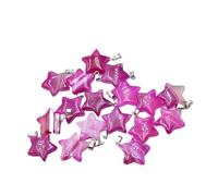 PVUVTNAHW Assortiment de pendentifs en pierre naturelle rayée, Agate étoile, breloques for la fabrication de bijoux à faire soi-même, 50 pièces/lot(Red striped agate)