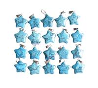 PVUVTNAHW Assortiment de pendentifs en pierre naturelle rayée, Agate étoile, breloques for la fabrication de bijoux à faire soi-même, 50 pièces/lot(Blue onyx)