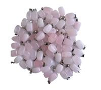 PVUVTNAHW Assortiment de pendentifs tendance en pierre naturelle, mélange de formes irrégulières, bijoux à breloques, 50 pièces(Rose quartz Stone)