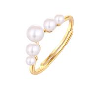 PVUVTNAHW Bague de fiançailles en argent sterling 925 avec perles de 4,5 mm et nacre for femme