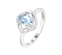 PVUVTNAHW Bague de fiançailles ovale en argent sterling 925 avec topaze bleu ciel naturelle véritable for femme(6)