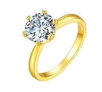 PVUVTNAHW Bague de mariage en moissanite de 1 à 3 carats for femme, créée en laboratoire avec diamants, bijoux en argent plaqué or S925(1.0ct 6.5MM,9)