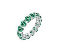 PVUVTNAHW Bague en moissanite jaune de 5 mm for femme, diamant synthétique, bijoux en argent S925, alliances de mariage éternelles(Green,9)