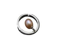PVUVTNAHW Bague en perles d'eau douce naturelles en argent sterling 925, ajustable, for femme, maman, épouse, anniversaire(Pink)