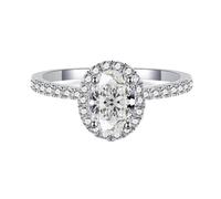 PVUVTNAHW Bague éternelle ovale en moissanite for femme, 1 à 2 carats, diamant de laboratoire, bijoux en argent S925(3.0ct 8x10MM,7)