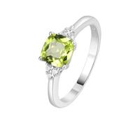PVUVTNAHW Bague solitaire en argent sterling 925 avec péridot naturel véritable de 1,1 ct for femme, bijoux fins de mariage(6)