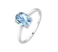 PVUVTNAHW Bague solitaire en argent sterling 925 avec pierre de naissance, grenat, citrine, améthyste, péridot, topaze bleu ciel, 1,45 ct(Sky Blue Topaz,6)