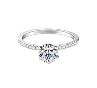 PVUVTNAHW Bagues de mariage en argent sterling 925 avec diamants et moissanite couleur D 1 carat for femmes(5)