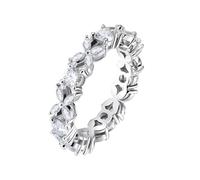 PVUVTNAHW Bagues de mariage scintillantes en argent sterling 925 avec moissanite véritable(5)