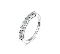 PVUVTNAHW Bagues de mariage scintillantes en moissanite for femmes, en argent sterling 925, bijoux de fiançailles et de mariée(Silver,9)