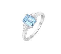 PVUVTNAHW Bagues en argent sterling 925 avec topaze bleu ciel et émeraude for femme, bijoux élégants for la Saint-Valentin(9)
