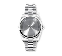 PVUVTNAHW Boîtier de montre 36 mm/40 mm compatible avec NH34 NH35 NH36 ETA2824 Mouvement Saphir Bord Rond Étanche Bracelet Présidentiel, B Aucune fenêtre de date, 36mm case