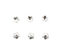 PVUVTNAHW Bouchons de perles de fleurs en argent Sterling 925, 10 pièces, capuchon d'extrémité for bricolage, Bracelet, boucle d'oreille, collier, fabrication de bijoux artisanaux(Silver)