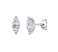 PVUVTNAHW Boucles d'oreilles à tige en argent sterling 925 avec moissanite œil de cheval couleur D 1 carat, bijoux de fête scintillants for femmes