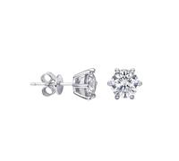 PVUVTNAHW Boucles d'oreilles à tige en moissatine couleur D 1 carat for femme, en argent sterling 925, bijoux de fête de mariage(Silver)