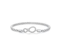 PVUVTNAHW Bracelet de Perles en Argent Sterling 925, Design Unique avec Boucle, Bijou délicat for Femme(17cm)