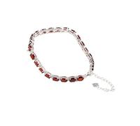 PVUVTNAHW Bracelet élégant en Argent Sterling 925 avec Grenat Naturel. Bijou raffiné for Femme.