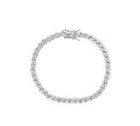 PVUVTNAHW Bracelet en Argent Sterling 925 avec Diamants Scintillants à Haute teneur en Carbone et épis de blé for Femme, Bijoux de fête de Mariage(17cm)