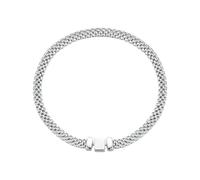 PVUVTNAHW Bracelet jonc Classique tricoté en Argent Sterling 925 for Femme, Bijou de Luxe for fête d'anniversaire(17cm)