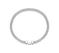 PVUVTNAHW Bracelet jonc Classique tricoté en Argent Sterling 925 for Femme, Bijou de Luxe for fête d'anniversaire(17cm)