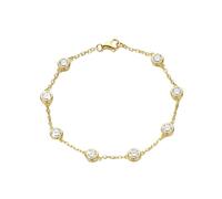 PVUVTNAHW Bracelet Tennis en Argent Sterling 925, 4 mm, 0,3 CT, Couleur D, moissanite, for Femme, chaîne de fête(Gold_16cm)