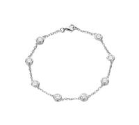PVUVTNAHW Bracelet Tennis en Argent Sterling 925, 4 mm, 0,3 CT, Couleur D, moissanite, for Femme, chaîne de fête(White Gold_17cm)