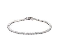 PVUVTNAHW Bracelet Tennis en Argent Sterling 925 avec moissanite véritable de 2 mm et 0,03 Carat for Femme(Moissanite_18cm)