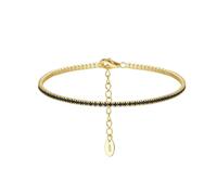 PVUVTNAHW Bracelet Tennis en Argent Sterling 925 avec zircone sertie de 1,5 mm for Femme(SB190-14K-B)