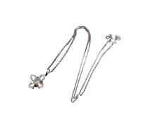 PVUVTNAHW Collier avec pendentif en opale naturelle taille ovale 5 x 7 mm en argent sterling 925 for femme, à porter au quotidien