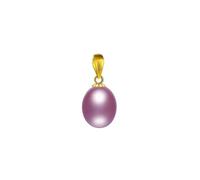 PVUVTNAHW Collier avec pendentif en or 18 carats et perle d'eau douce naturelle, bijou raffiné avec coffret cadeau for femme(Purple no chain)