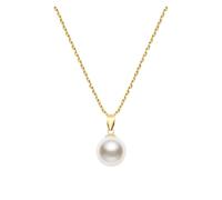 PVUVTNAHW Collier avec pendentif en or jaune 18 carats et perle d'eau douce naturelle, bijou tendance for femme