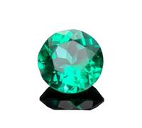 PVUVTNAHW Émeraude de Columbia taillée à la main, pierre précieuse ronde, cultivée en laboratoire, for la fabrication de bijoux, bagues et boucles d'oreilles for femmes(3.5mm(0.133-0.18ct))