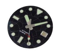 PVUVTNAHW Ensemble d'aiguilles de montre en nacre vert lumineux de 29 mm compatible avec NH35 NH36 Mouvement automatique, Aiguilles du cadran noir, taille unique
