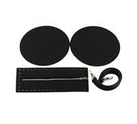 PVUVTNAHW Ensemble tissé bricolage sac à bandoulière rond en cuir, sangle inférieure de remplacement for tricot fait à la main, Crochet, couture de sac à main(Svart)