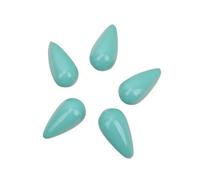 PVUVTNAHW Lot de 5 grosses perles en coquillage naturel bleu turquoise en forme de larme, en vrac, for la fabrication de bijoux et de loisirs créatifs