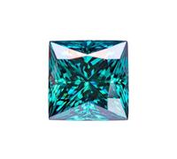 PVUVTNAHW Moissanite vert émeraude, taille princesse, diamant synthétique de laboratoire, for la fabrication de bijoux for femmes(8.0x8.0mm-3.0ct)