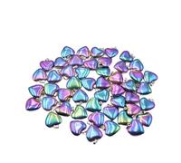 PVUVTNAHW Pendentifs en pierre de cœur d'amour de 20mm, breloques colorées naturelles for la fabrication de bijoux à faire soi-même(50pcs)