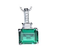 PVUVTNAHW Pendentifs nano topaze bleu ciel en argent sterling 925, pendentifs baguettes 7 x 9 mm, bijoux fantaisie(NUJ002E-1)