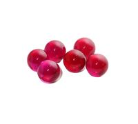 PVUVTNAHW Perle ronde perforée en corindon synthétique rouge n° 5, idéale for la création de bijoux(NO hole Ruby-9mm 20pcs)