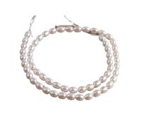 PVUVTNAHW Perles d'eau douce naturelles AAAA de 4 à 5 mm, perles d'espacement en riz for la fabrication de bijoux et d'accessoires de bricolage
