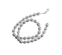 PVUVTNAHW Perles d'eau douce naturelles AAAAA de 7 à 8 mm, en forme de riz, for la fabrication de bijoux et d'accessoires de bricolage(7-8mm-AAAAA)