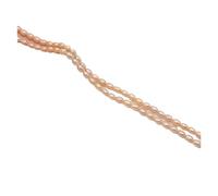 PVUVTNAHW Perles d'eau douce naturelles de 3 à 4 mm, perles de riz exquises en vrac for accessoires de bijoux DIY(Orange,5-6mm)